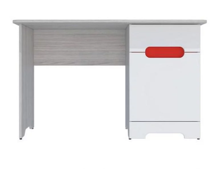 Стол Палермо-3 Юниор Белый глянец Ясень шимо светлый Красный_1