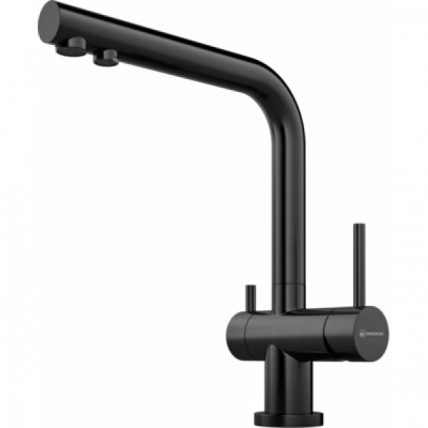 Смеситель Омоикири Нагано-Пвд-Гм Латунь/Вороненая Сталь / Omoikiri Nagano-Pvd-Gm_0