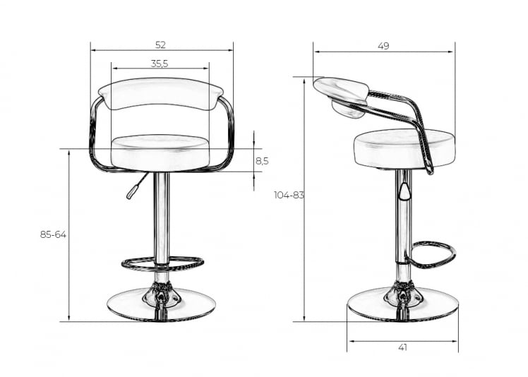 Стул барный ДОБРИН МАРТА Кремовый / DOBRIN MARTA_7