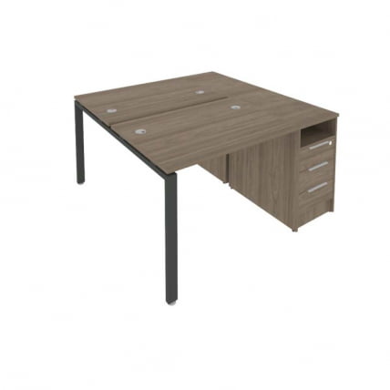 Рабочая станция с опорной тумбой Метал Сйстем Б.РС-СТП-2.1 Вяз/Антрацит / Metal System_0