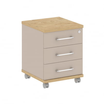 Тумба мобильная СХИФТ СК.ТМ Тиквуд Светлый/Капучино / SHIFT SK.TM_0