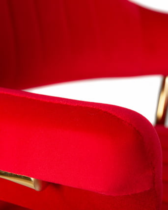 Стул барный ДОБРИН CХАРЛЙ ГОЛД Красный велюр МДЖ9-45 / DOBRIN CHARLY GOLD MJ9-45_7