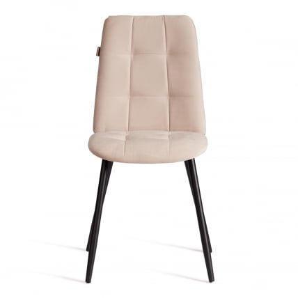 Стул обеденный Асти велюр, молочный/черный, (Порсче 2) / Asti (Porsche_4