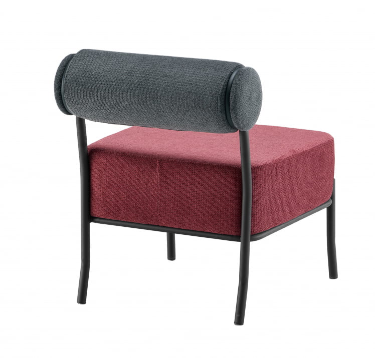 Кресло Понпоун К темно-серый бордо / Ponpoun_3