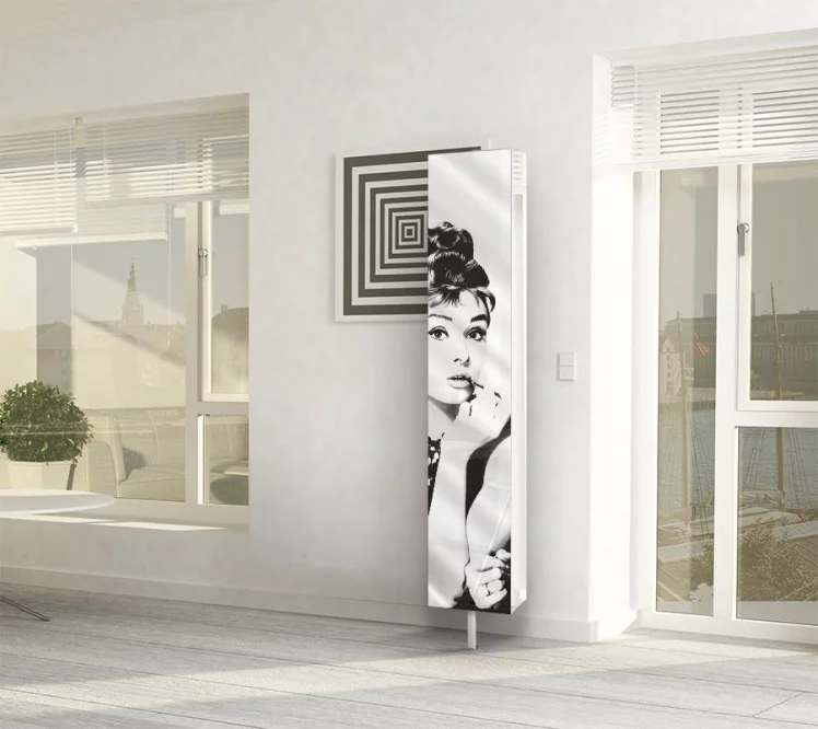 Поворотный зеркальный шкаф Зоом Арт Белый / Zoom Art_4