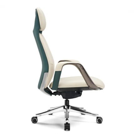 Эргономичное кресло руководителя Еурека ОC07 СЕРЕНЕ (Наппа кожа), белое / Eureka OC07 SERENE (Nappa_4