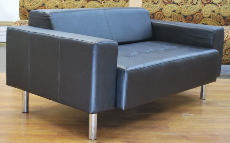 Диван двойной БруноНЗ кожа Черный / БруноNZ_0