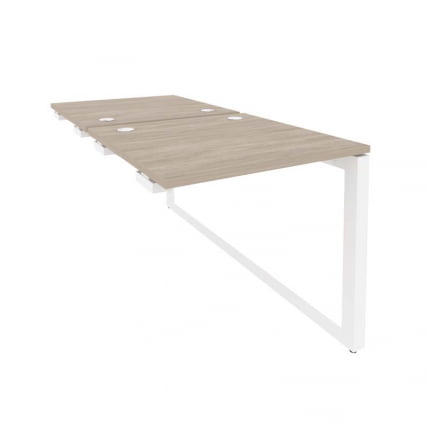 Стол-приставка двойной на О-образном м/к к опорым элем. ОНИКС О.МО-Д.СПР-0.8 Дуб Аттик/Белый / ONIX O.MO-D.SPR-0.8_0