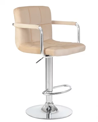 Стул барный ДОБРИН КРУГЕР АРМ Бежевый велюр МДЖ9-10 / DOBRIN KRUGER ARM MJ9-10_1