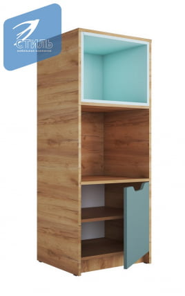 Стеллаж РИCХ СЖ-002 Мята/Сумеречный голубой/дуб крафт золотой / RICH_2