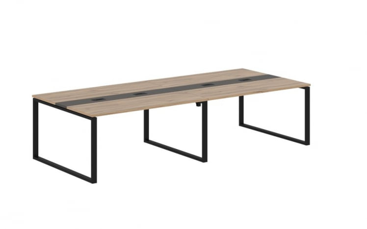 Переговорный стол ЕДИС ЕКCТ 3114 Дуб Денвер светлый Мокко Черный / EDIS EQCT_0