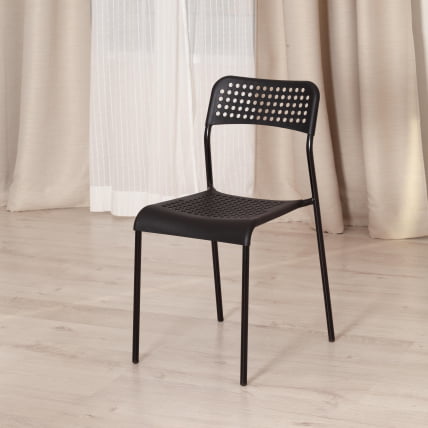 Стул АДДЕ (мод. C-049) металл/пластик, 39 х 49 х 78 см, Блаcк (черный) / ADDE (mod. C-049) Black_10