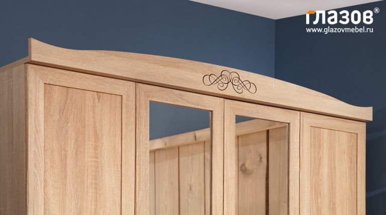 Карниз АДЕЛЕ 51 Дуб Сонома/Орех шоколадный  (спальня) / ADELE_1