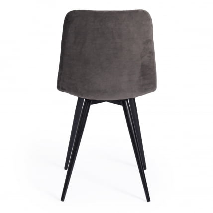 Стул CХИЛЛЙ (мод. 7095-1) / 1 шт. в упаковке ткань/металл, 45кс53х88 см, высота до сиденья 50 см, темно-серый баркхат 14/черный / CHILLY (mod. 45x53х88 barkhat_3