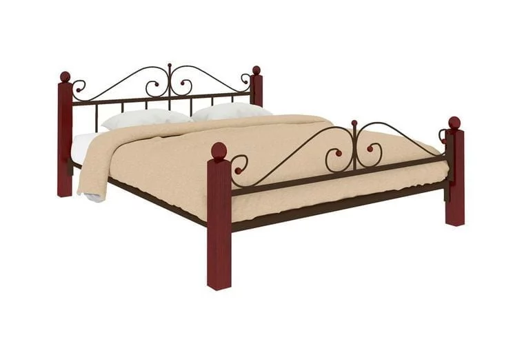 Кровать Диана Лукс плус 1200х2000 Коричневая / Lux plus_0