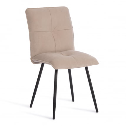 Стул обеденный Свеет флок , 46х55х88, бежевый/черный, 7 / Sweet_0