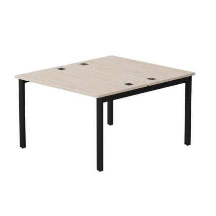 Бенч-система на 2 места на металлокаркасе, опоры 90 гр Еверпроф ЕВО 254С018 Дуб Соната Черный / Everprof EVO 254S018_0