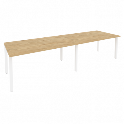 Стол переговорный (2 столешницы) ОНИКС О.МП-ПРГ-2.4 Тиквуд Светлый/Белый / ONIX O.MP-PRG-2.4_0