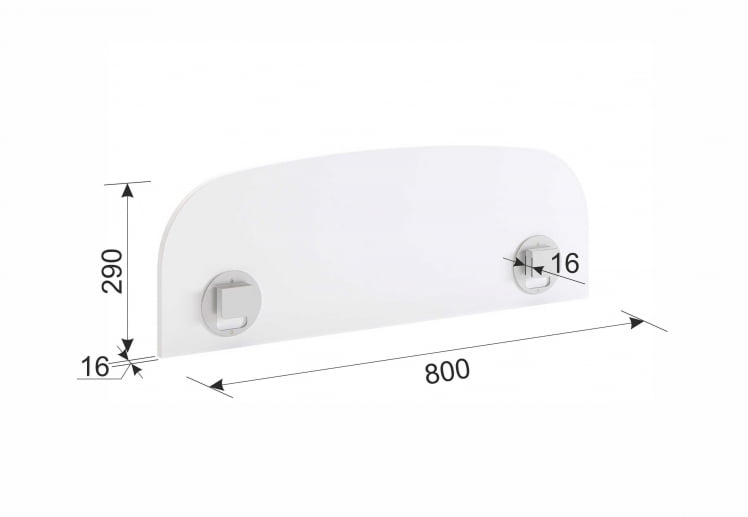 Ограничитель для кровати КСЙЗ-123 дуб млечный / XYZ-123_4
