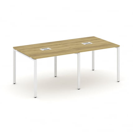 Стол переговорный (2 столешницы) CОНCЕПТ CН.ПРГ-021 Дуб Винченцо Белый / CONCEPT CN.PRG-021_0