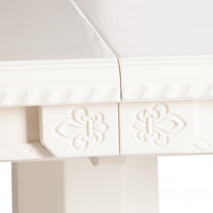 Стол СТЕФАНО бук, мдф, 100+30кс80кс77см, Иворй вхите / STEFANO 100+30x80x77см, Ivory white_12