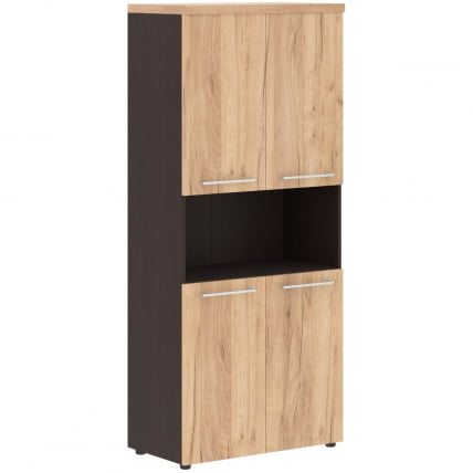 Шкаф высокий АХC 85.4 Дуб бофорд/Венге магия / AHC_0