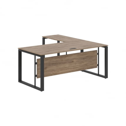 Стол с боковой приставкой ЕНИО ЕCТ 1819 Кария Пальмира/Антрацит / ENIO ECT_1