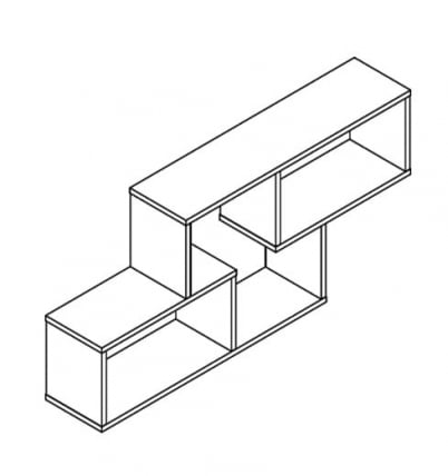 Полка навесная КВС 1150 Дуб сонома светлый / KWS_3
