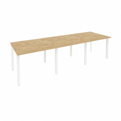 Стол переговорный (3 столешницы) ОНИКС О.МП-ПРГ-3.1 Тиквуд Светлый/Белый / ONIX O.MP-PRG-3.1_0