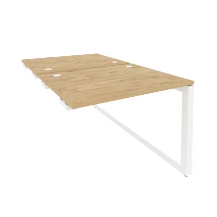 Стол-приставка двойной на О-образном м/к к опорым элем. ОНИКС О.МО-Д.СПР-1.8 Тиквуд Светлый/Белый / ONIX O.MO-D.SPR-1.8_0