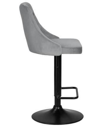 Стул барный ДОБРИН ДЖОСЕПХ БЛАCК (серый велюр (МДЖ9-75)) / DOBRIN JOSEPH BLACK (MJ9-75))_2