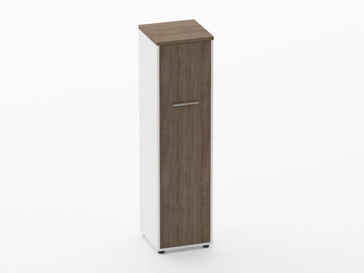 Шкаф 3 узкий закрытый, 1 дверь Дека 10.16.14Пр Дуб Верцаска/Белый / Deka_0