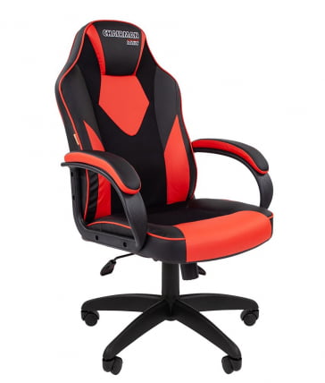 Кресло геймерское CХАИРМАН ДРАЙВ (ГАМЕ) 17 Черный Красный / CHAIRMAN (GAME)_0