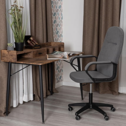 Кресло ЛЕАДЕР (22) велюр, серый, 29 / LEADER_12