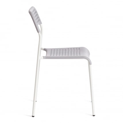 Стул АДДЕ (мод. C-049) металл/пластик, 39 х 49 х 78 см, Грей (серый) /Вхите (белый) / ADDE (mod. C-049) Grey /White_1