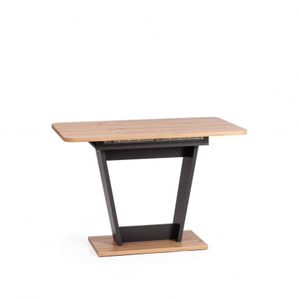 Стол обеденный ФОКС раздвижной ЛДСП, 68.6кс110-145кс75 см, Дуб артисан/Графит / FOX 68.6x110-145x75_2