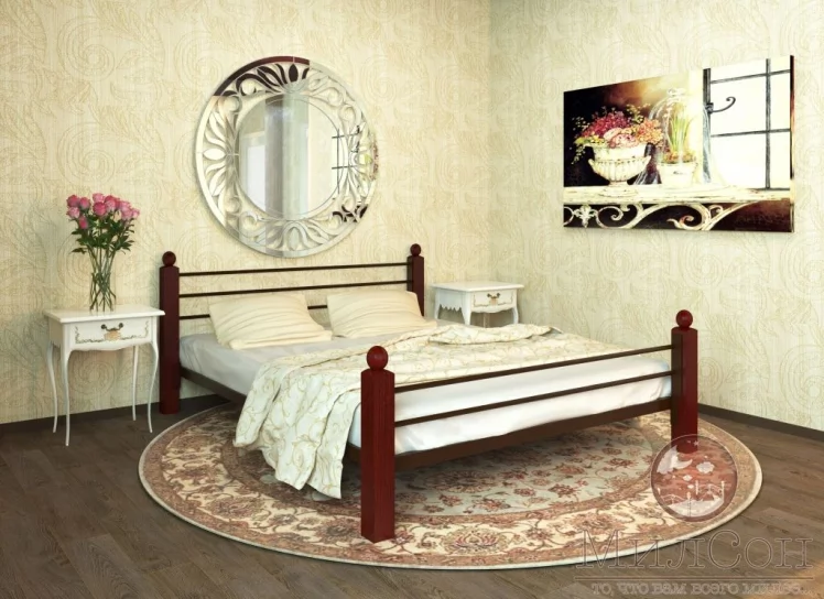 Кровать Милана Лукс плус 1800х2000 Коричневая / Lux plus_1