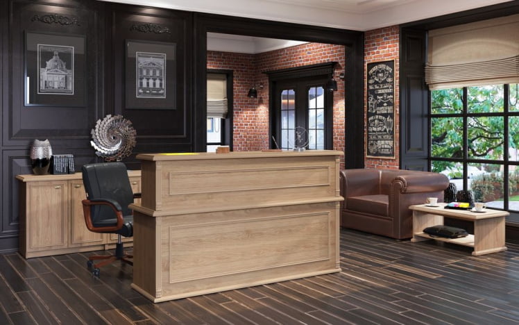 Стойка ресепшен РМС 160 Дуб девон / RMS_3
