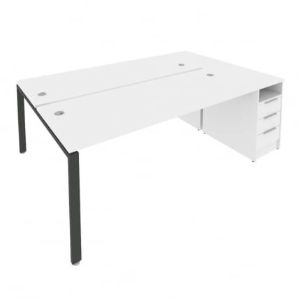 Рабочая станция с опорной тумбой Метал СйстемБ.РС-СТП-2.5 Белый/Антрацит / Metal SystemБ.РС-СТП-2.5_0