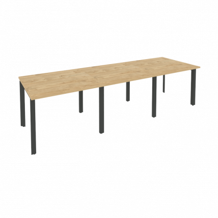 Стол переговорный (3 столешницы) ОНИКС О.МП-ПРГ-3.1 Тиквуд Светлый/Антрацит / ONIX O.MP-PRG-3.1_0