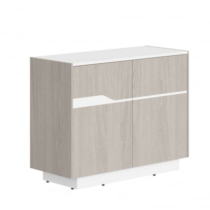 Комод с распашными дверями Лине СФ-572101 Дуб серый Белый / Line_0