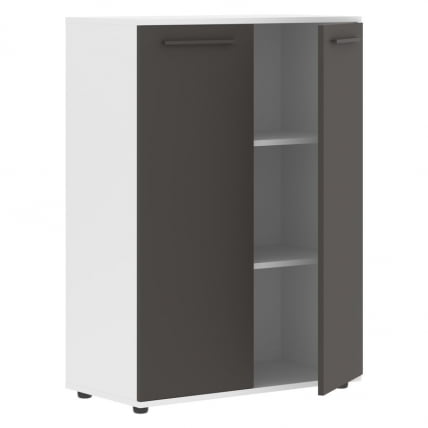 Шкаф с глухими средними дверьми ЕДИС ЕМCС 85.1 Мокко Мокко Белый / EDIS EMCS_1