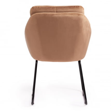 Кресло СТАР (мод. CЙ-1919) вельвет/металл, 68 х 60 х 88 см , коричневый (ХЛР11)/черный / STAR (mod. CY-1919) (HLR11)/черный_3