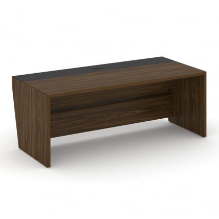Стол руководителя прямой без тумбы Корнер CОР.СР-20 Орех Лоренцо Графит / Corner COR.SR-20_1