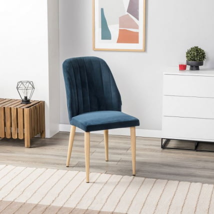 Стул Ален Диаг блуе/нат.дуб / Alen Diag blue/нат.дуб_4