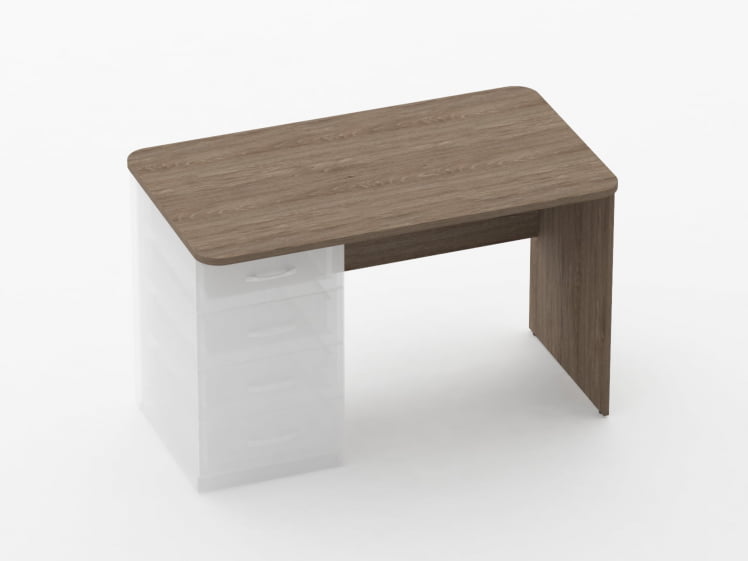 Стол прямой под встроенную тумбу Глассй 1.101.12Л Дуб Верцаска / Glassy_0