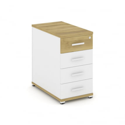 Тумба приставная с 4-мя ящиками CОНCЕПТ CН.ТГО-002 Б/В Дуб Винченцо Белый бриллиант Белый / CONCEPT CN.TGO-002 B/W_0