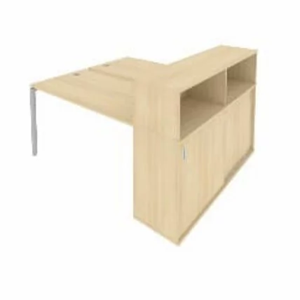 Рабочая станция с опорным шкафом-купе Метал Сйстем Б.РС-СШК-2.3 Акация/Серый / Metal System_0