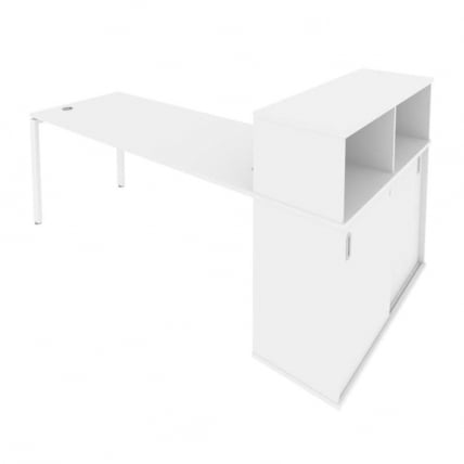 Рабочая станция с опорным шкафом-купе Метал Сйстем Б.РС-СШК-3.5 Белый / Metal System_0