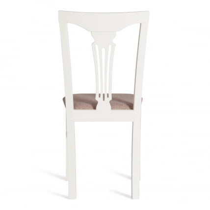 Стул Гермес/ Хермес дерево гевея, 43х49х94см, Иворй вхите, ткань серая (ТМ-164) / Hermes Ivory white, (TM-164)_3